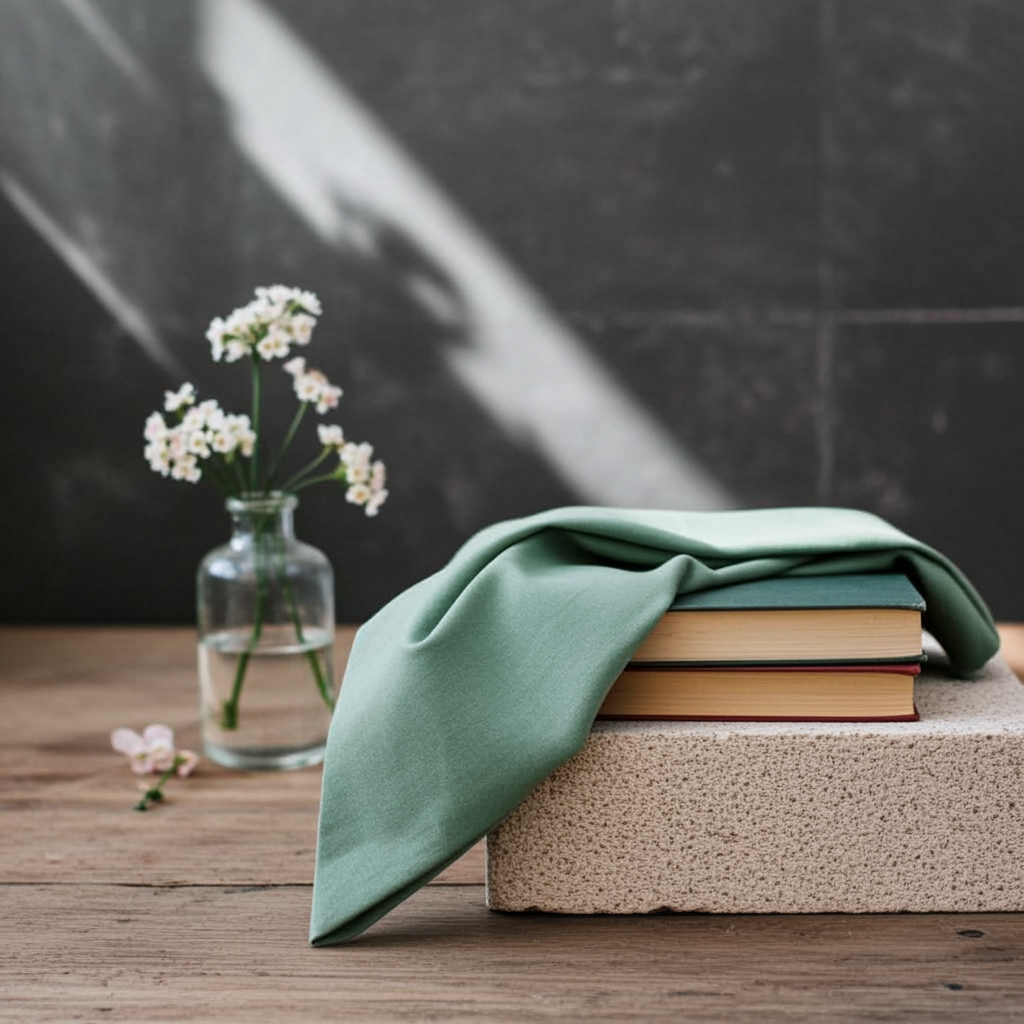 Klassisk Støv grøn Stofserviet i Bomuld og Hør 40x40 cm – Moderne og klassisk - Servietringen