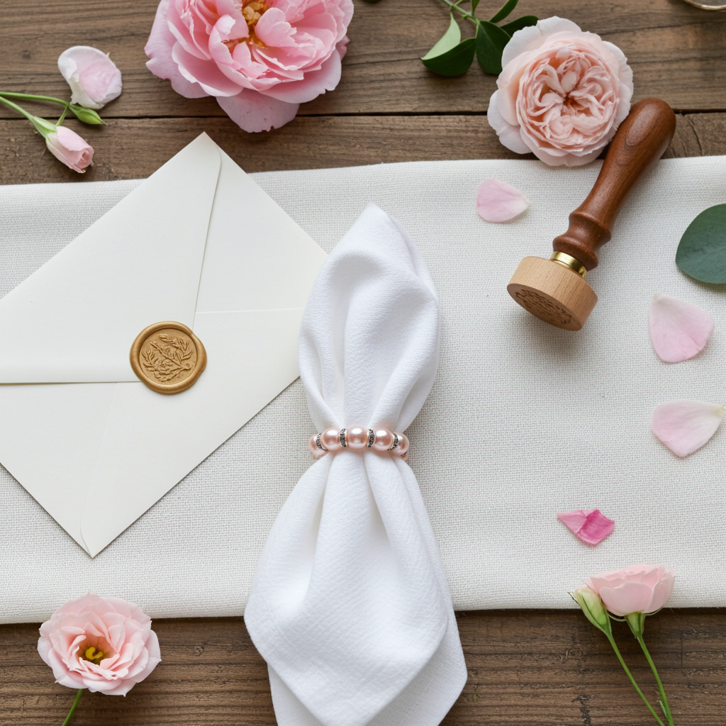 Servietring Perlemor - Rosa - Servietringen