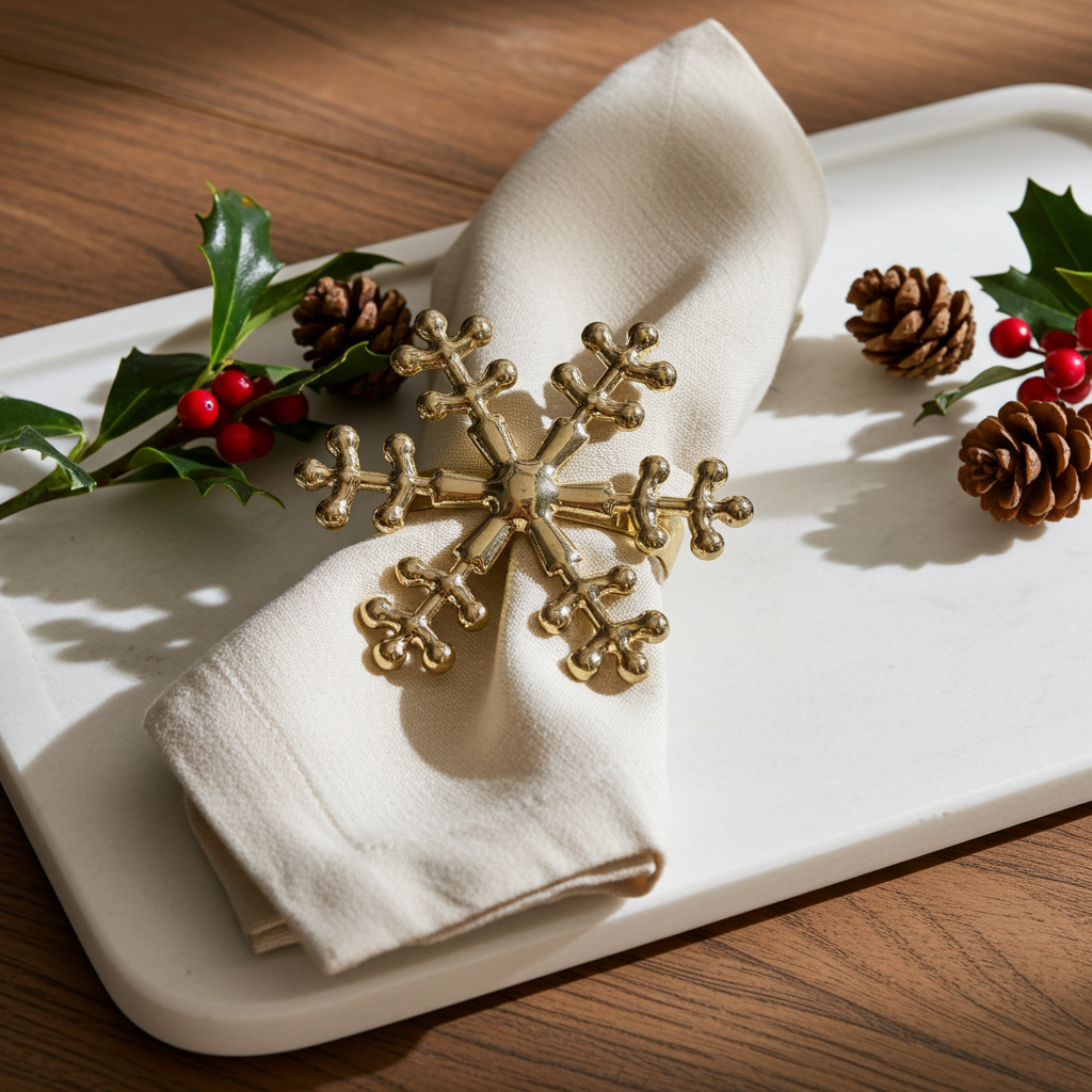 Snefnug - Guld - Servietringen