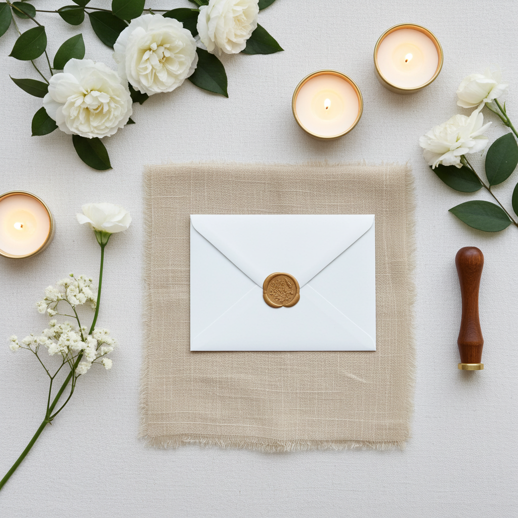 Natural Iin råhvid stofserviet in hør, 40x40 cm, from Servietringen, displayed on a table with elegant napkin fold.