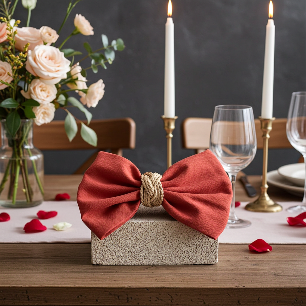 Klassisk Brændt Orange Stofserviet i Bomuld og Hør 40x40 cm – Varm og Energisk - Servietringen