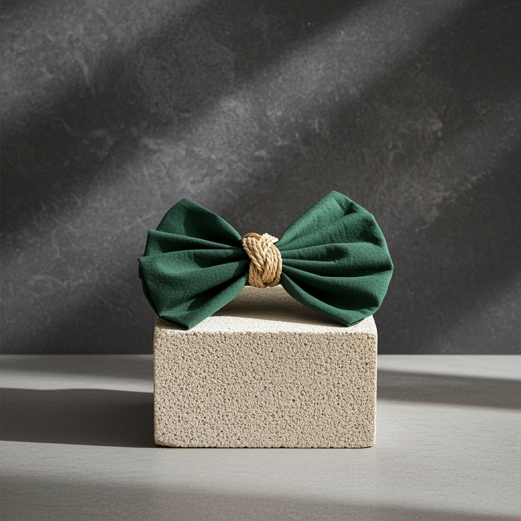 Klassisk Grøn Stofserviet i Bomuld og Hør 40x40 cm – Naturlig og Frisk - Servietringen