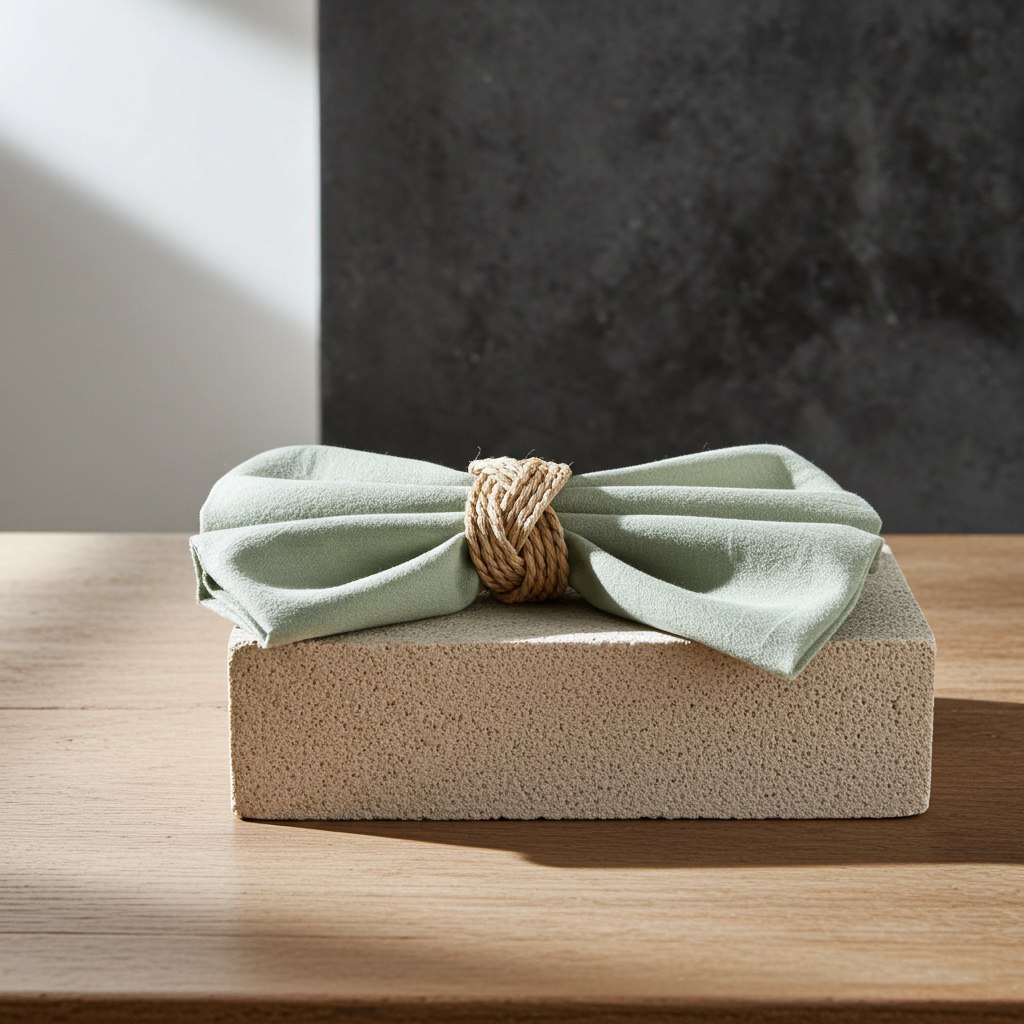 Klassisk Havegrøn Stofserviet – 40x40 cm – Bomuld & Hør - Servietringen