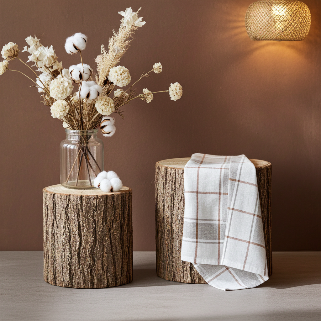 Viskestykke Skovdyb 70x50 i ren bomuld - Servietringen