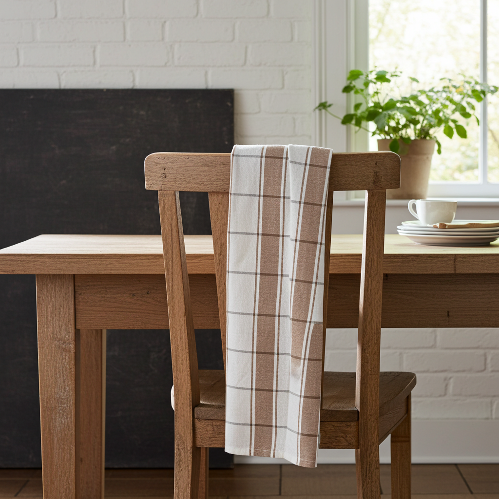 Viskestykke på tilbud - Tag 5 betal for 4 - Lysstribe 70x50 i ren bomuld - Servietringen