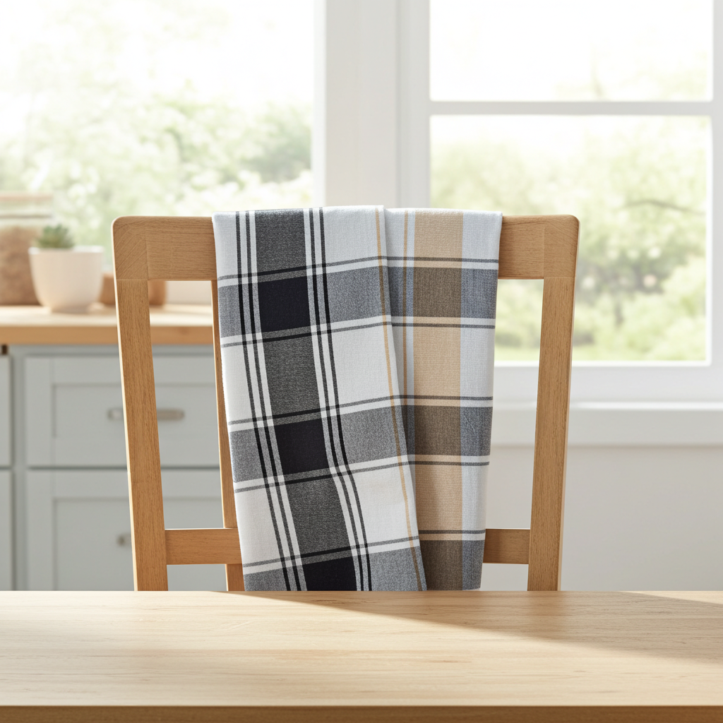 Viskestykke på tilbud - Tag 5 betal for 4 - Forårsluft 70x50 i ren bomuld - Servietringen