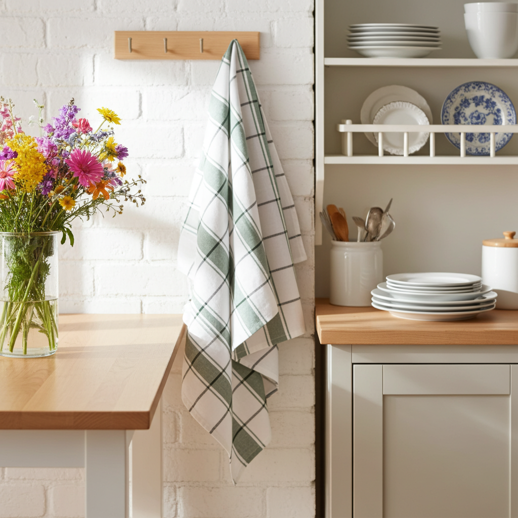 Viskestykke Forår 70x50 i ren bomuld - Servietringen