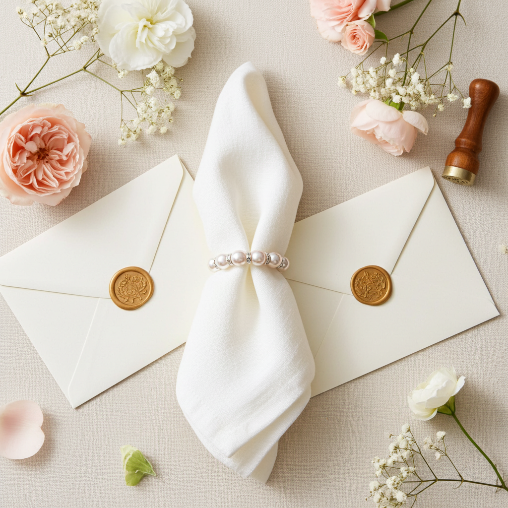 Servietring Perlemor - Rosa - Servietringen