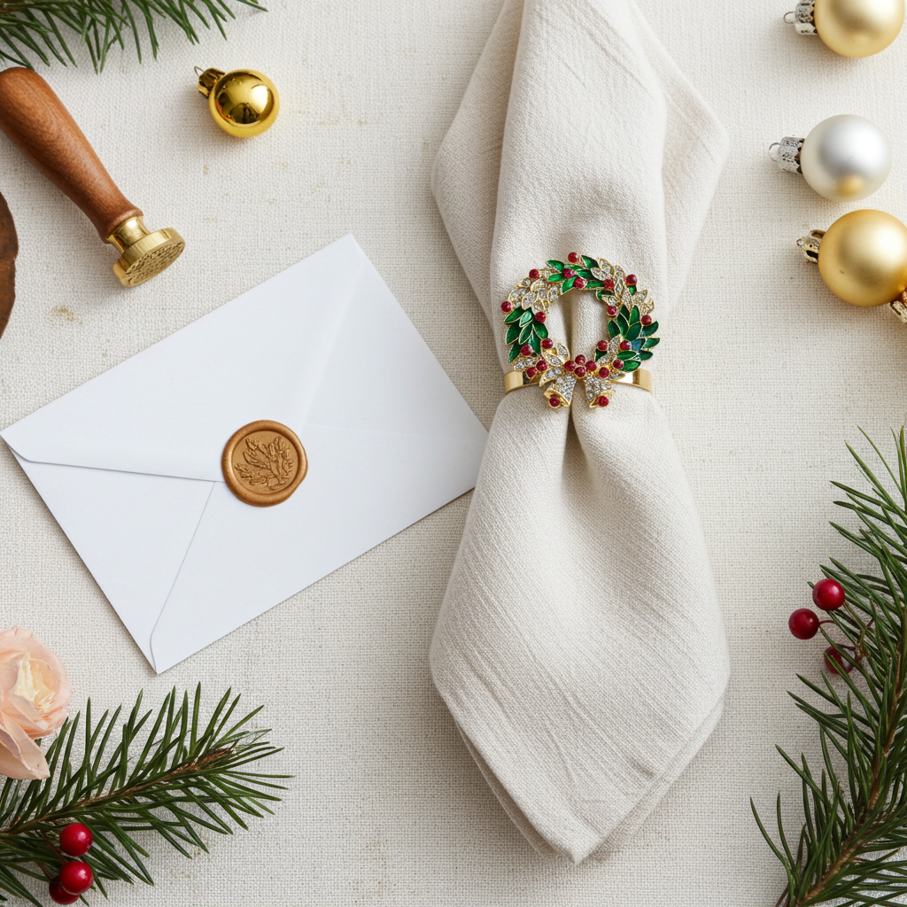 Servietring Juleadventskrans - Servietringen