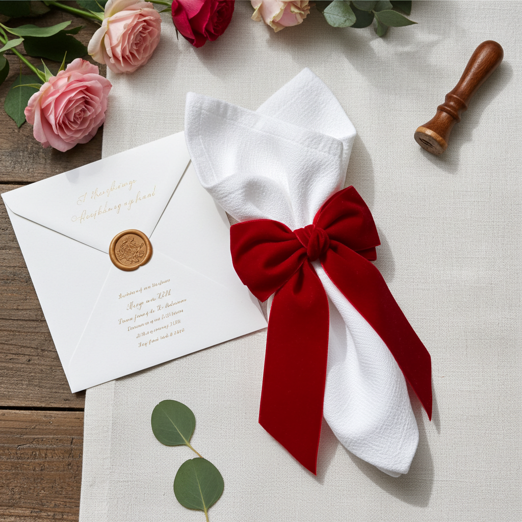 Velour servietring Rød - Servietringen