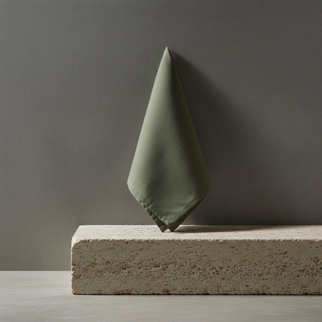 Klassisk mørk Olivengrøn Stofserviet i Bomuld og Hør 40x40 cm – ARMY grøn - Moderne og klassisk (Kopi) - Servietringen