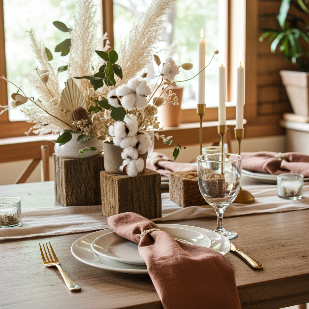 Klassisk Brun Stofserviet (Café Latte) 40×40 cm i Bomuld & Hør – 10-pak - Servietringen