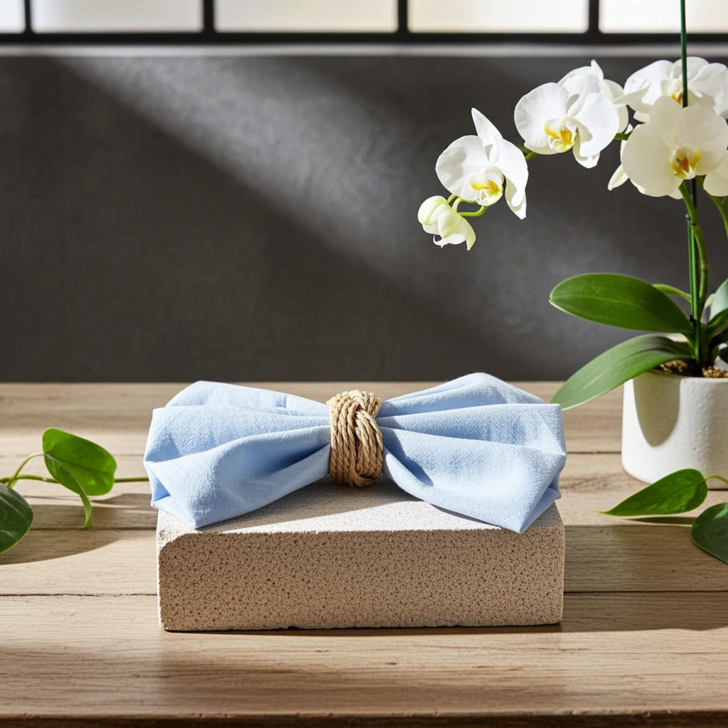 Klassisk Lyseblå Stofserviet i Bomuld og Hør 40x40 cm – Frisk og Let - Servietringen