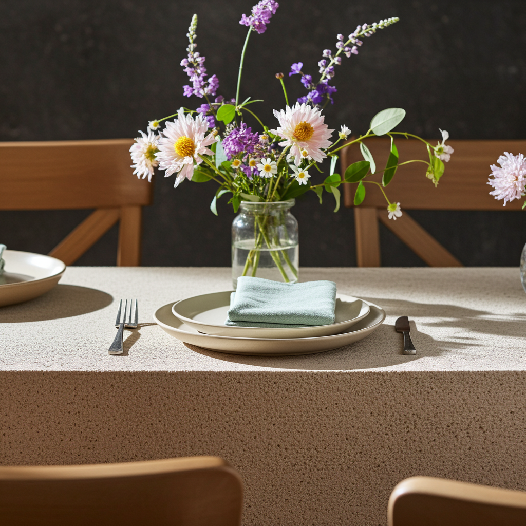 Klassisk Sage grøn Stofserviet i Bomuld og Hør 40x40 cm – Frisk og Moderne - Servietringen