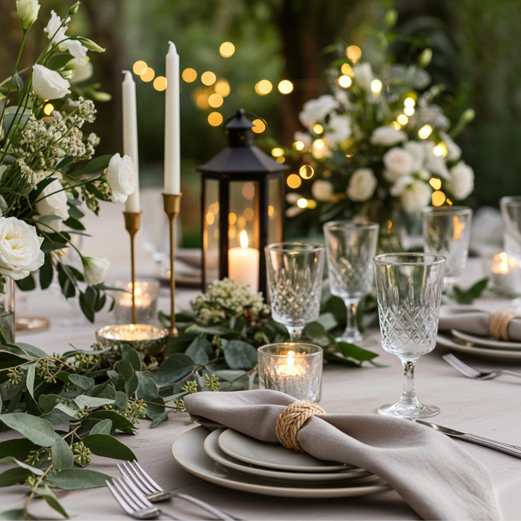 Klassisk Grå Stofserviet i Bomuld og Hør 40x40 cm – Moderne og Stilren - Servietringen