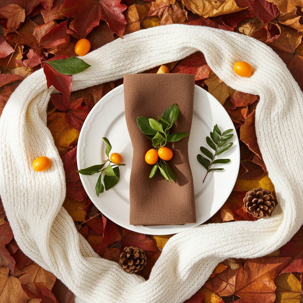 Klassisk Brun Stofserviet (Café Latte) 40×40 cm i Bomuld & Hør – 10-pak - Servietringen